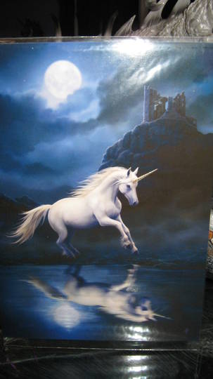 Midnight Unicorn Card and printed envelope