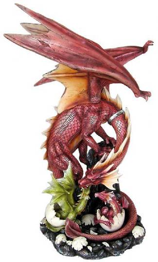 Red Mother & Baby Dragon