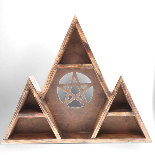 WOODEN WALL Shelf- Pyramid Pentacle