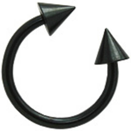 16g Black Horse Shoe with Cones