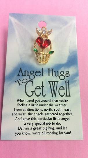 Angel Hugs To Get Well Angel Pin