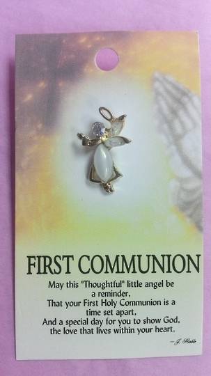 First Communion Angel Brooch