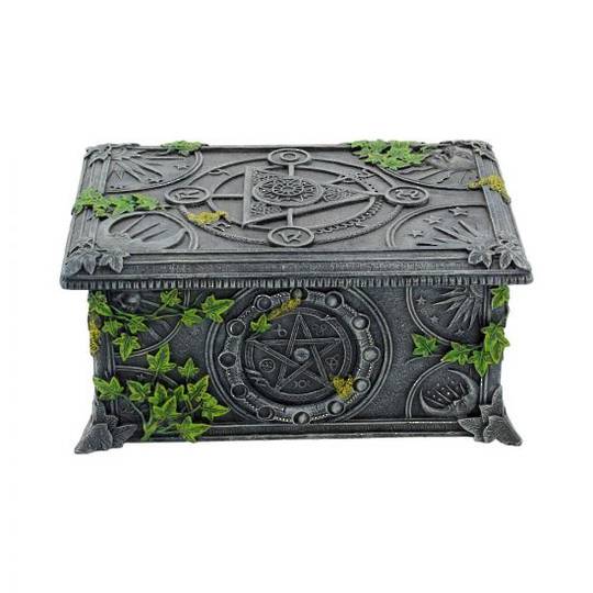 Ivy Covered Wiccan Pentagram Tarot Trinket Box