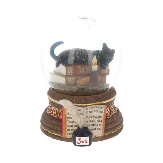 Witching Hour Cat Snowglobe 11cm
