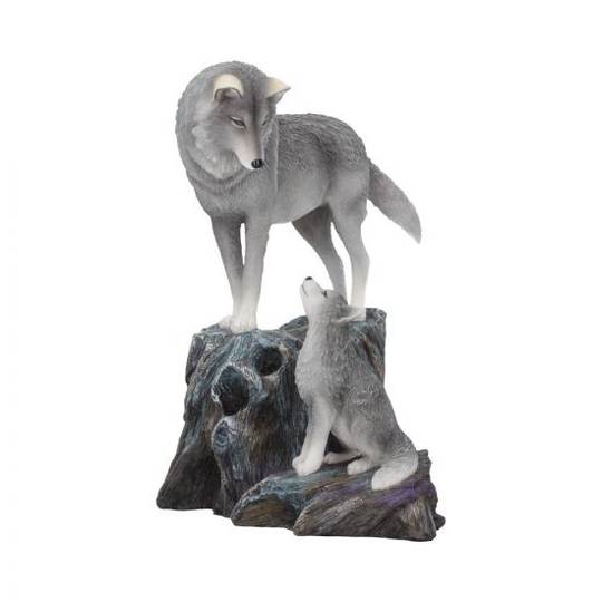Guidance Wolf and Pup Figurine by Lisa Parker