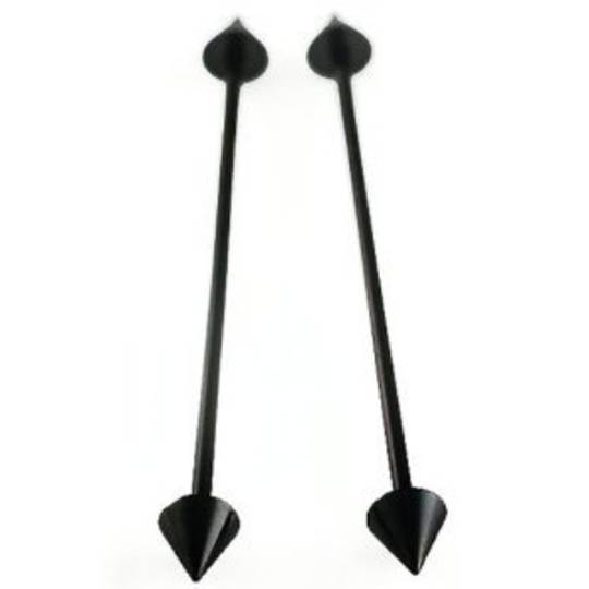 Black Industrial Cone Barbell 38 mm