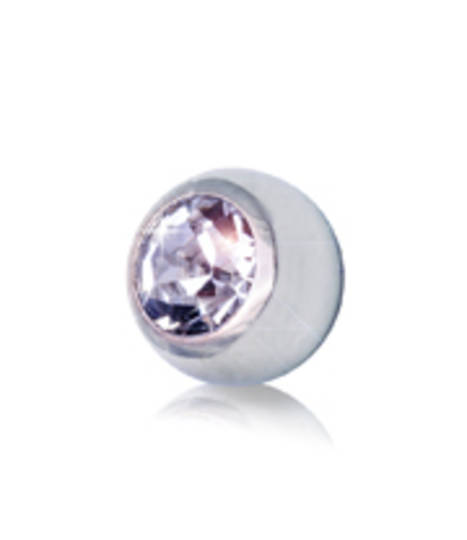 Clear CZ Threaded Ball 14g for belly jewellery
