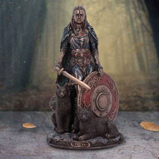 Bronze Freya Goddess of Love Figurine 21cm