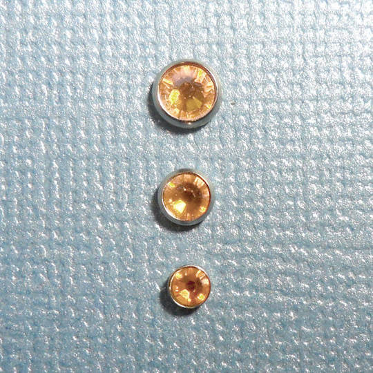 Gold Crystal Mircodermal Top 8mm