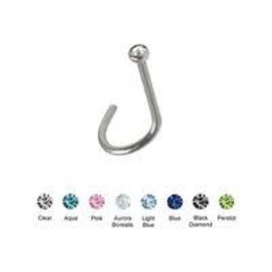 Surgical Steel Nose Screw Pink