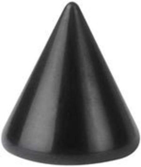 14g Black Andoised Surgical Steel Threaded Cone