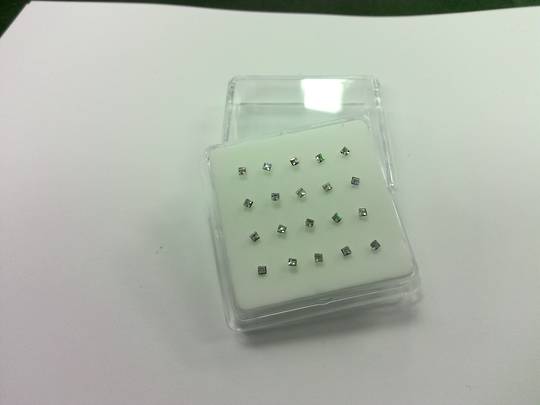 Square CLEAR CZ Nose Stud