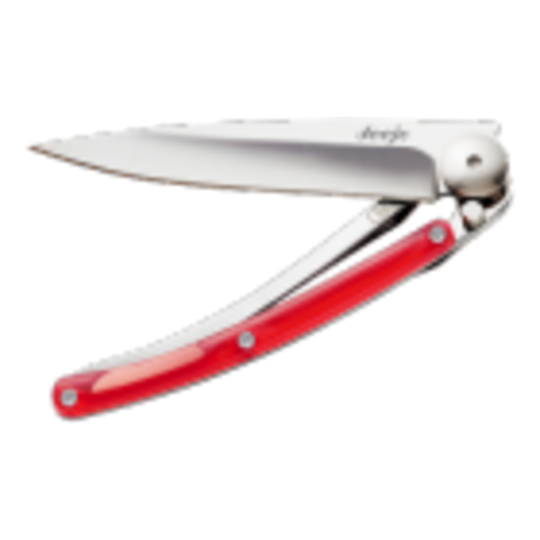 Deejo Knives Colour Red Polycarbonate 27g Folding Knife