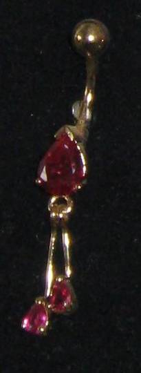 24kt gold and red heart banana