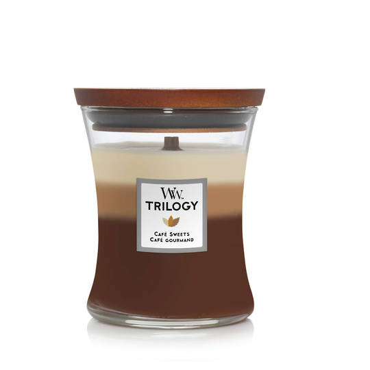 WOODWICK- Medium Candle TRILOGY-CAFE SWEETS