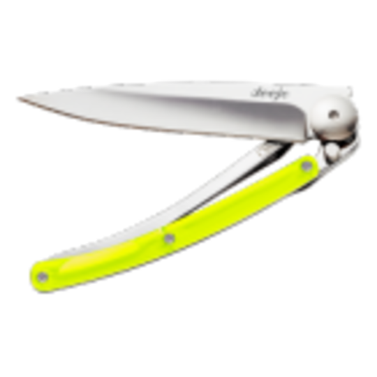 Deejo Knives Color Yellow Polycarbonate 27g Folding Knife