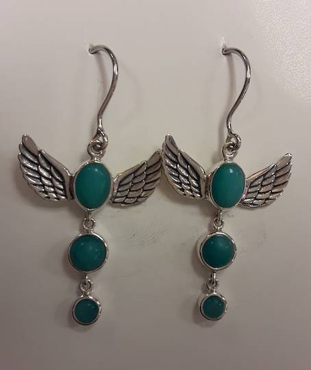 Winged Amazonite Earrings image 0