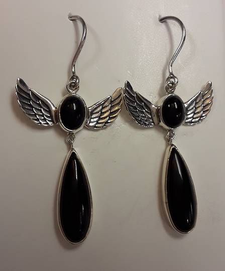 Onyx Angel Earrings image 0