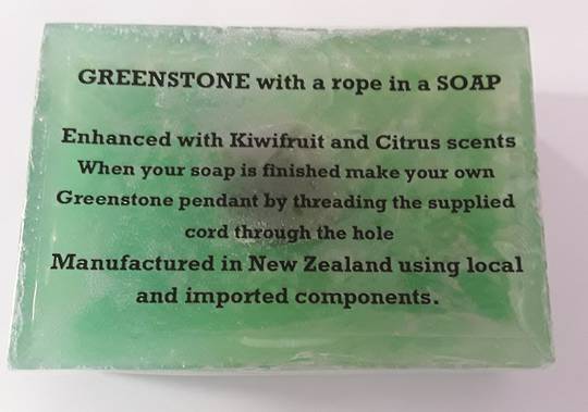 Greenstone Pendant in Kiwifruit Soap was $25 now $10 image 0