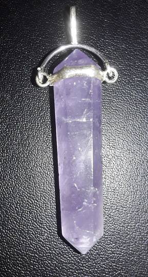 Amethyst Double Terminated Point Pendant image 0