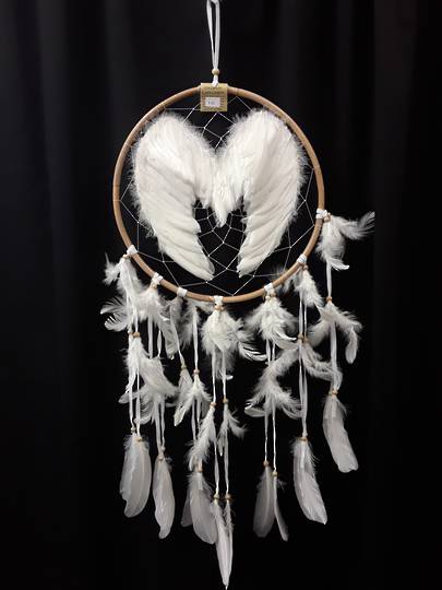 Double Sided Angel Wings Dreamcatcher 31.5cms image 0