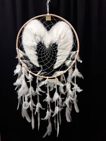 Extra Large Double Sided Angel Wings Dreamcatcher image 0