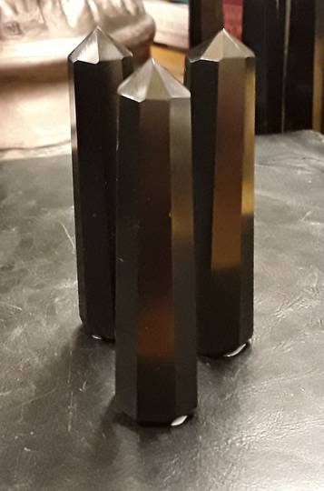 Black Tourmaline Crystal Point 8cms image 0