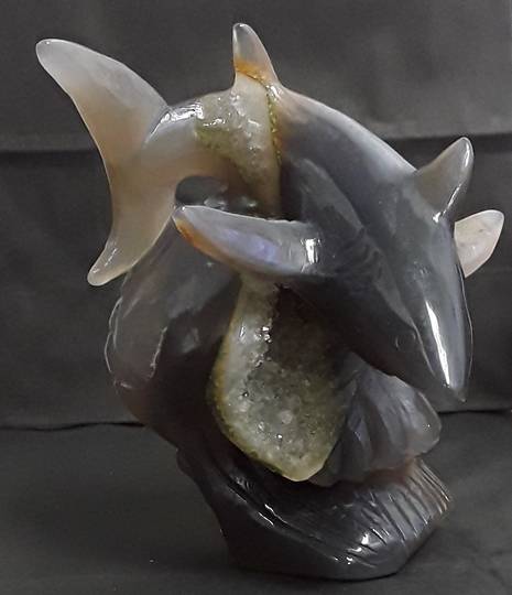 Carved Agate Crystal Shark image 0