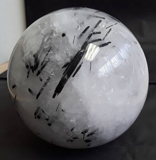 Quartz and Tourmaline Crystal Ball image 0