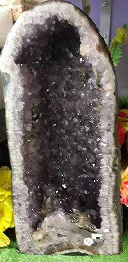 Amethyst Geode with Black Amethyst and Calcite $1700 image 0