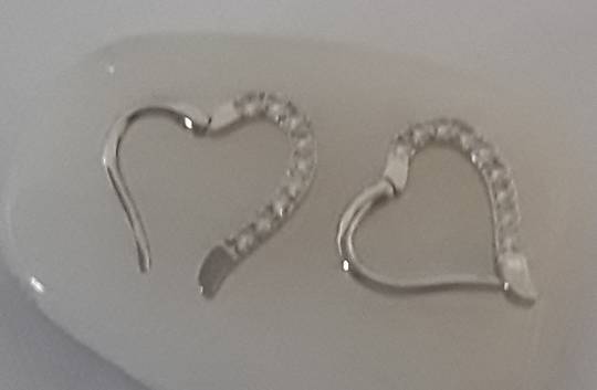 Surgical Steel Jewelled Heart Segment Ring image 0