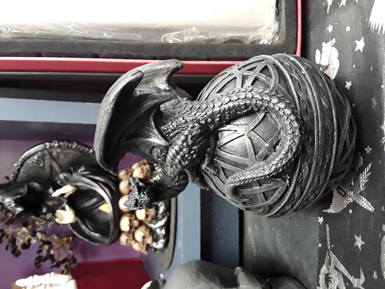 Black Dragon on Orb Trinket Box image 0