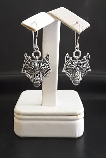 Tribal Wolf Earrings image 0