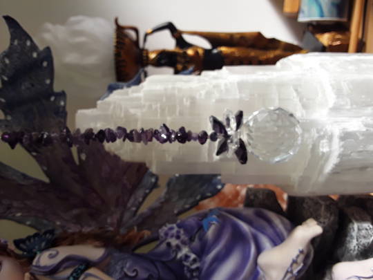 Amethyst and Dark Purple Crystal Suncatcher image 0