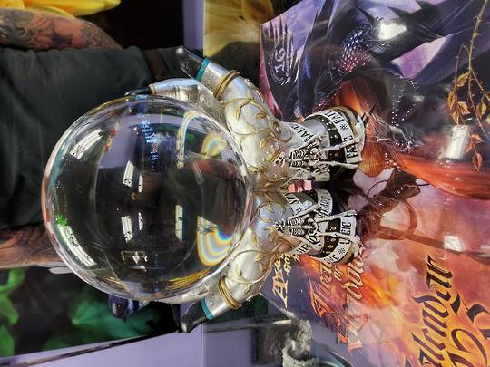 Hands of the Future Crystal Ball Holder and Ball image 0