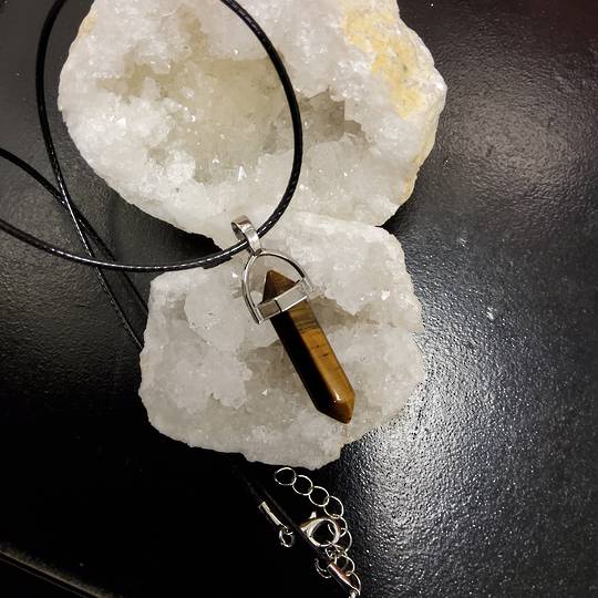Tiger Eye Double Terminated Necklace image 0