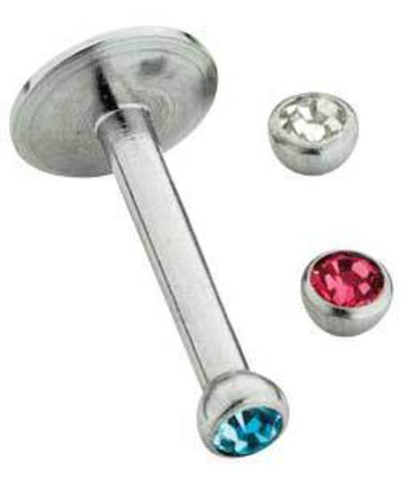 16g Small Jewelled Labret image 0
