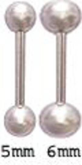 14g barbell 8mm image 0
