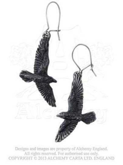 Black Raven Earrings (pair) image 0