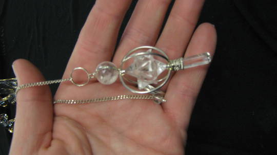 Fancy Quartz Merkaba Crystal Pendulum image 0