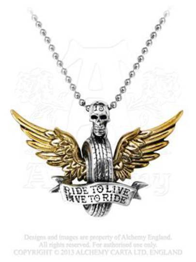 Ride To Live Pendant and Necklace image 0
