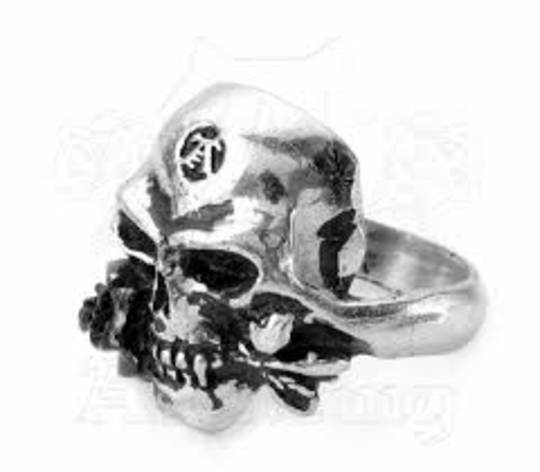 Alchemy Gothic Ring - Skull and Rose Alchemist image 0