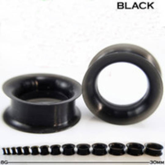 Black Silicone Ear Tunnel 28mm image 0