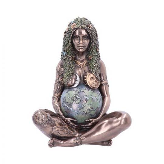 Mother Earth Gaia Art Statue Bronze Figurine image 0