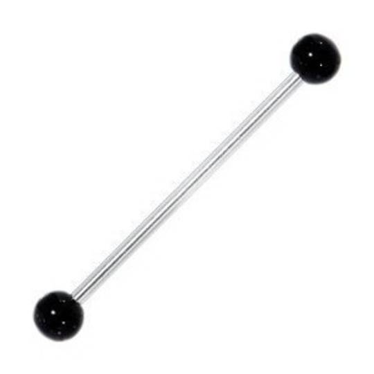 Industrial Barbell with Black Balls 48mm image 0