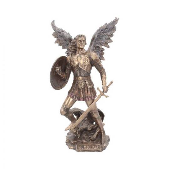 Bronzed Archangel Michael Figurine 33cm image 0
