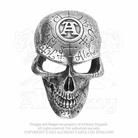 Omega Skull Belt Buckle Alchemcy Gothic image 0