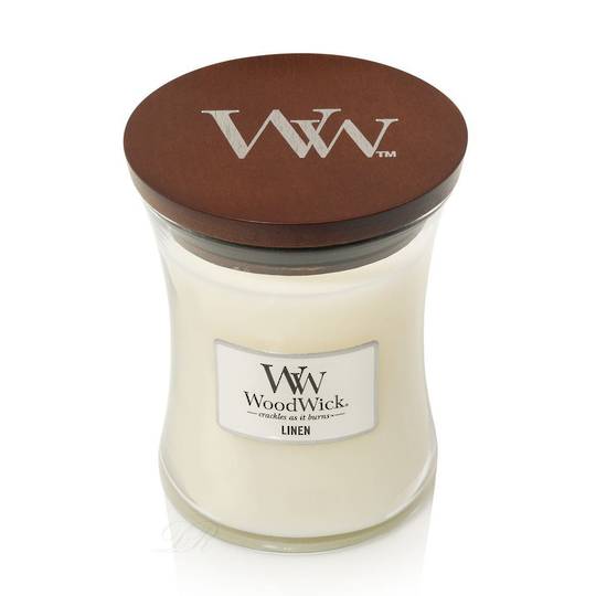 WoodWick Linen Medium Scented Candle image 0