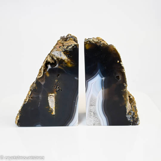  Agate Geode Bookend - Natural