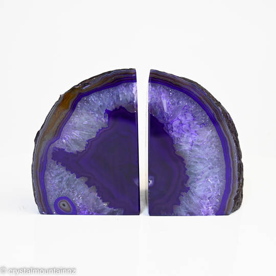  Agate Geode Bookend - purple